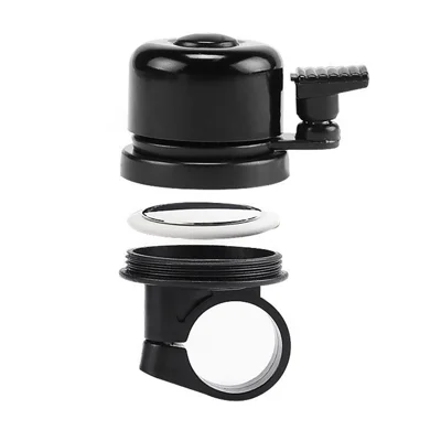 Bike Bell with AirTag Holder IPX5 Waterproof Anti-Theft Tracking Bicycle Bell for Cycling - Black