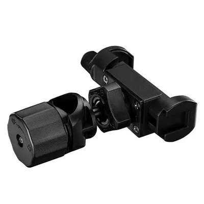 YUNTENG VCT-207 Phone Clip Mount with 17mm Ball Head Extension Clip Phone Holder Mount for Selfie Stick Tripod Stand - Black