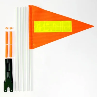 Bandera de Seguridad para Bicicleta Infantil con Palo, Franja Reflectante, Alta Visibilidad, Bandera para Remolque de Bicicleta para Ciclismo al Aire Libre