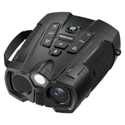 Binocoli Digitali Notturni 339 4K con Schermo IPS da 4,0 pollici, Zoom 10x, 800m per Sicurezza e Osservazione della Fauna - Nero