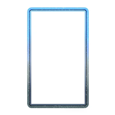 GW18 for PSA Card Slab Protector Case TPU Frame + PC Back Panel 35PT Standard Size Shockproof Gradient Glitter Cover - Sapphire+Black