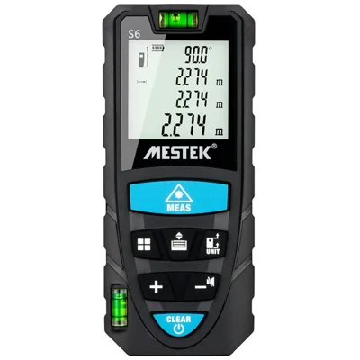 MESTEK S6 Avståndsmätare Laseravståndsmätare 100 m/328 ft Avstånd Portabel Digital Mätinstrument för Avstånd, Yta och Volym