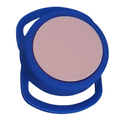 Size M, Odor-Free Anti-Scratch Rubberized Silicone Protective Case for Apple AirTag - Blue/Pink