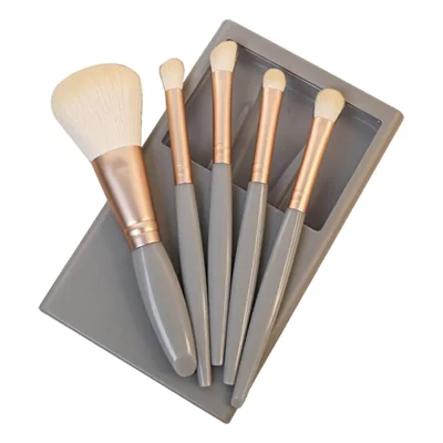 5Pcs / Set Concealer Blending Brush Kit Artificial Fiber Eye Makeup Eyeshadow Makeup Tool - Blue