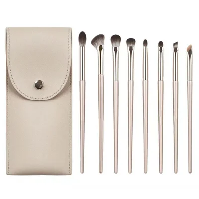 8Pcs / Set Eyeshadow Brush Set Soft Fiber Eye Makeup Brushes with Storage Bag