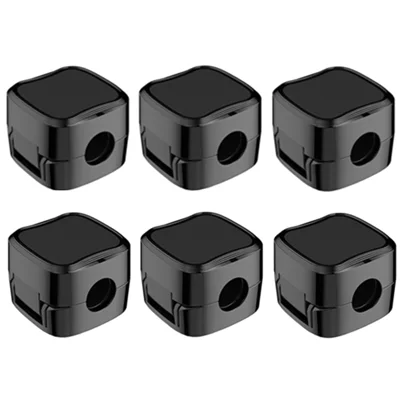 MM2201 6Pcs / Set ABS Cord Holder Computer Cable Clip Organizer - Black