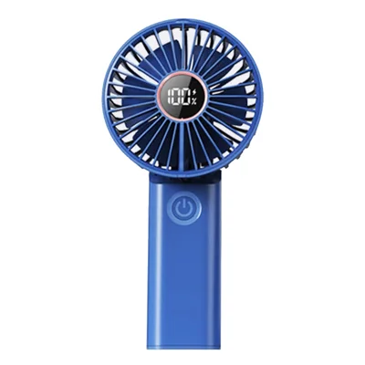 Z5 3 Snelheden Digitale Display Koelventilator 180 Graden Draaibaar Stille Handventilator - Blauw