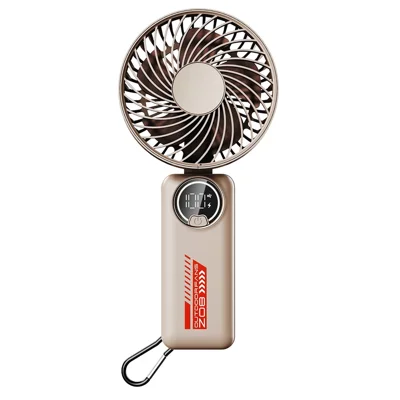 Z08 Portable 3600mAh Rechargeable Cooling Fan Outdoor Handheld Summer Fan - Pink