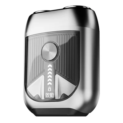 T3 Portable Electric Razor Zinc Alloy Waterproof Rechargeable Cordless Beard Shaver - Silver