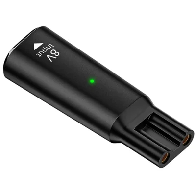 For Philips Shavers Hair Clippers Type-C Female to 8V Oval Adapter Charging Connector - Black