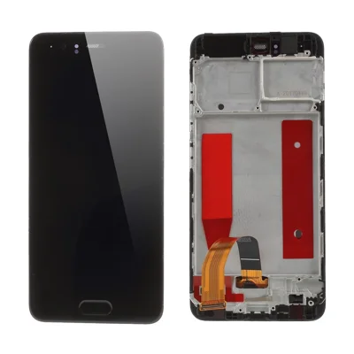 OEM LCD Screen and Digitizer + Assembly Frame Part (without Logo) for Huawei P10 - Black