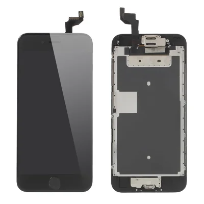 For iPhone 6s LCD-skærm og digitizer-samling med ramme og smådele (fremstillet af kinesisk producent, ESR+fuld visning, 380-450 cd/m² lysstyrke) - Sort