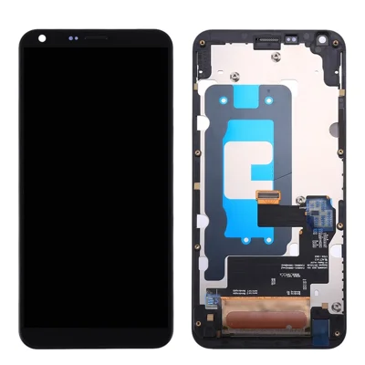 LCD Screen and Digitizer Assembly with Frame for LG Q6 - Black