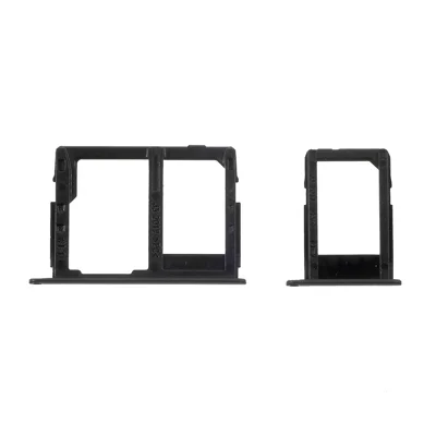 OEM SIM1 + SIM2/Micro SD Card Tray Holder Parts for Samsung Galaxy J3 (2017) - Black