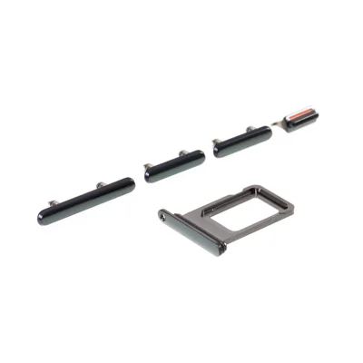 OEM 5Pcs/Set Side Button Set for iPhone 11 Pro Max 6.5 inch (Mute / Power / Volume Buttons + SIM Card Tray) - Green
