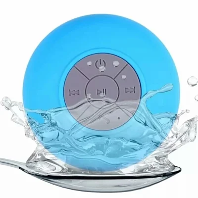 Mini Altoparlante Bluetooth Senza Fili con Ventosa, Vivavoce, Impermeabile IPX4, Altoparlante per Doccia per iPhone 7/7 Plus ecc. - Blu