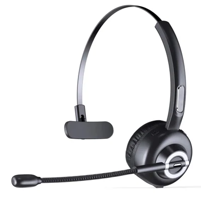 M97 Business Wireless Bluetooth 5.0 Cuffia da Ufficio Operatore di Call Center Auricolare Monolaterale con Microfono e Base di Ricarica