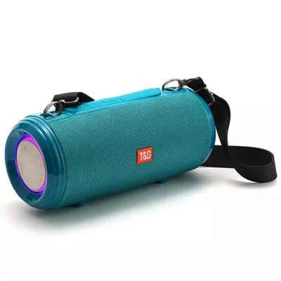 T&G TG537 RGB Licht Bluetooth-kompatibler Lautsprecher, High-Power, wasserdicht, tragbar, Computer-Subwoofer-Lautsprecher, unterstützt FM, TF-Karte - Grün