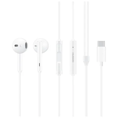 HUAWEI CM33 Type-C In-ear Earphone Wired Headset Classic Headphones with Microphone for Huawei Samsung (Chinese Version) - White
