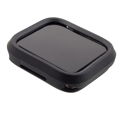 Soft Silicone Protective Bumper Cover for Apple Watch Series SE3 / SE2 / SE1 /  6 / 5 / 4 44mm - All Black