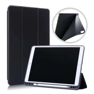 PU Leather Tri-fold Stand Smart Tablet Cover for iPad Air 10.5 inch (2019) / iPad Pro 10.5-inch (2017) - Black