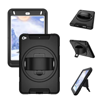 Silicone + PC Thickening [Anti-dust] [Shock Proof] Phone Cover with Leather Belt for iPad mini (2019) 7.9 inch