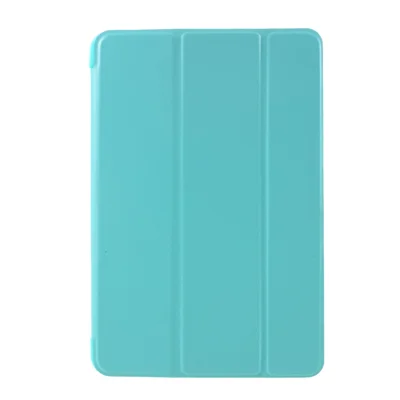 For iPad mini (2019) 7.9 inch Tri-fold Stand Silicone + Leather Tablet Shell - Baby Blue