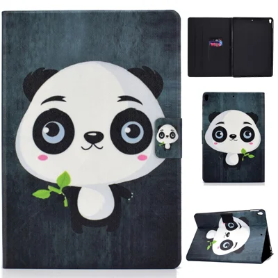 Pattern Printing PU Leather Card Slot Stand Tablet Shell for iPad Pro 10.5-inch (2017) / Air 10.5 inch (2019) - Cute Panda