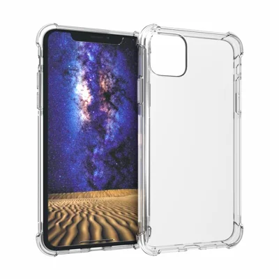 Carcasa de teléfono de TPU suave y de absorción de choques clara para iPhone 11 de 6.1 pulgadas (2019) - Transparente