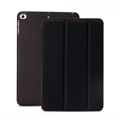 Nappa Skin PU Leather + TPU Tri-fold Stand Tablet Shell Case for iPad mini (2019) 7.9 inch / iPad mini 4 - Black