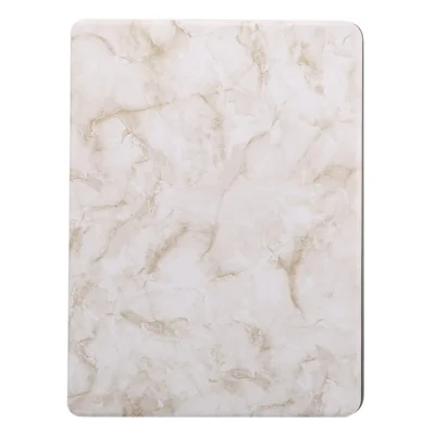 Marble Texture Tri-fold Leather Tablet Cover with Pen Slot for iPad 10.2 (2021)/(2020)/(2019) - Light Grey