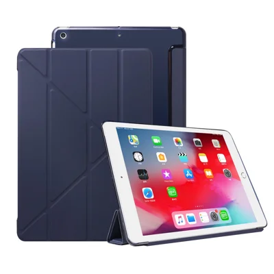 Custodia in pelle per iPad 10.2 (2021) / (2020) / (2019) Supporto Origami Guscio protettivo per tablet - Blu scuro