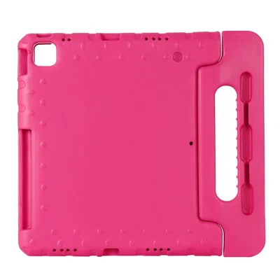 Stoßsichere Kindersichere EVA-Schaumstoffhülle mit Ständer für iPad Pro 12,9 (2022) (2021) (2020) - Rose