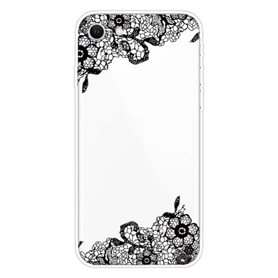 Pattern Printing TPU Soft Phone Cover for iPhone SE (2022)/SE (2020)/8/7 4.7 inch - Lace Flower