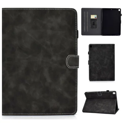 Custodia in pelle protettiva con slot per schede e supporto per iPad 10.2 (2021)/(2020)/(2019) / iPad Air 10.5 pollici (2019) - Nero