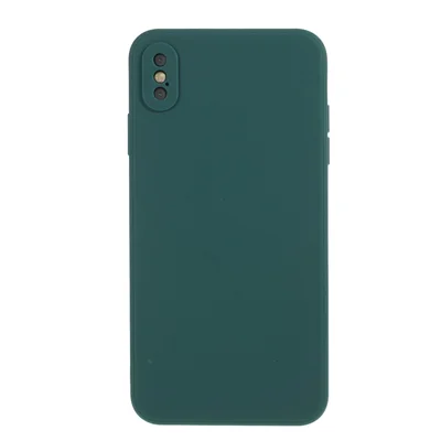 Mattes Soft-Silikon-Handyhülle für iPhone XS / X 5,8-Zoll - Dunkelgrün