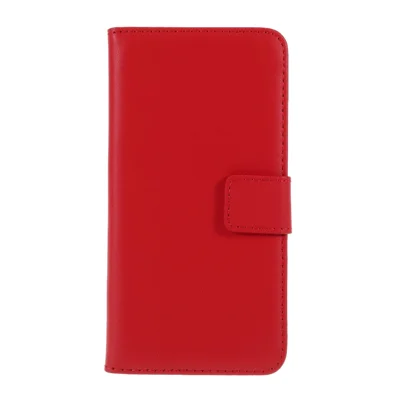 Cuero dividido con funda de cartera para iPhone 6 Plus/6s Plus 5.5 pulgadas - Rojo