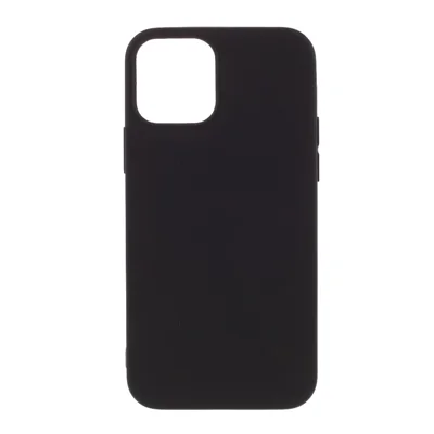 Einfarbiges matter TPU-Schutzhülle für iPhone 12 Pro/12 - Schwarz