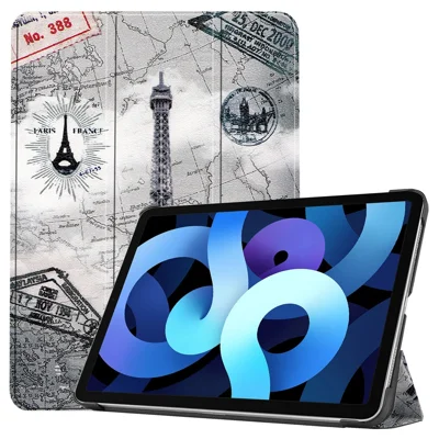 Pattern Printing PU Leather Tri-Fold Stand Shell Cover for iPad Air 11 (2026) / (2025) / (2024) / Air (2022) / (2020) - Eiffel Tower