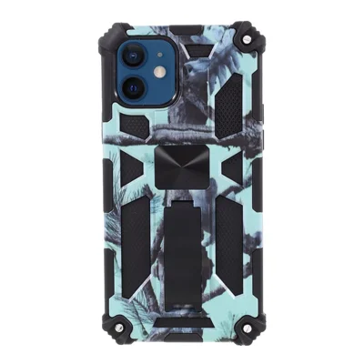 Multiple Colors Camouflage Pattern Shock Absorption Phone Protective Shell for iPhone 12 mini - Sky Blue