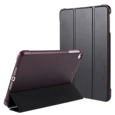 Full Protection Tri-fold Stand Leather Case [with Apple Pencil Storage Groove] for iPad Mini 1/2/3/4/(2019) 7.9 inch - Black