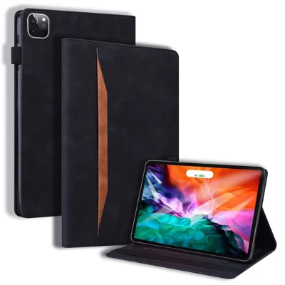 غطاء لوحي جلد مع حامل لجهاز iPad Air 11 (2025) / (2024) / Pro 11 (2022) / (2021) / (2020) / (2018) / Air (2020) / Air (2022) - أسود