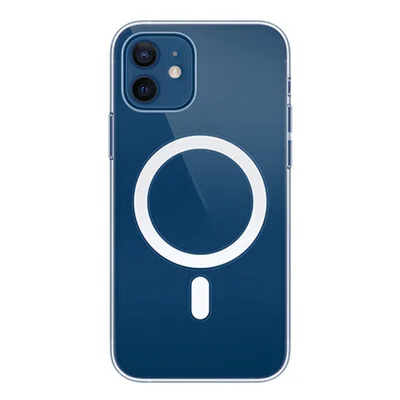 Four Corners Cushioned Transparent Magnetic Acrylic + TPU Combo Hybrid Cover for iPhone 13 6.1 inch