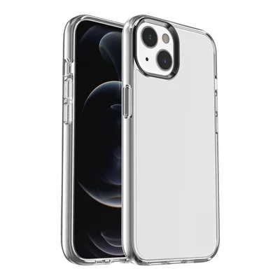Transparent Scratch-proof PC+TPU Phone Back Case for iPhone 13 6.1 inch - Transparent