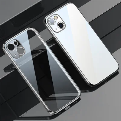 SULADA All-round Protective Electroplating Case Scratch-proof Back Cover Shell for iPhone 13 6.1 inch - Silver