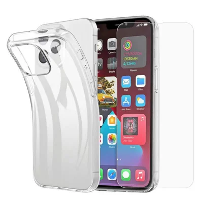 High Transparency TPU Case + Tempered Glass Screen Protector for iPhone 13 Pro Max 6.7 inch