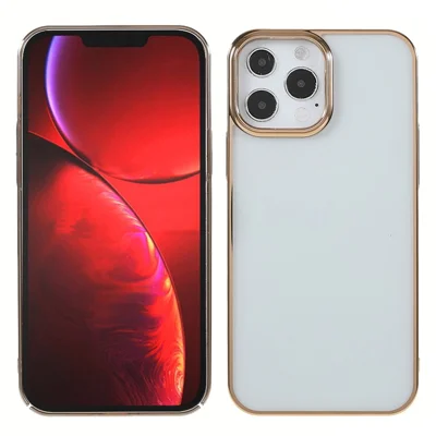 X-LEVEL Shockproof Light Slim Electroplating PC Phone Cover Case for iPhone 13 Pro 6.1 inch - Gold