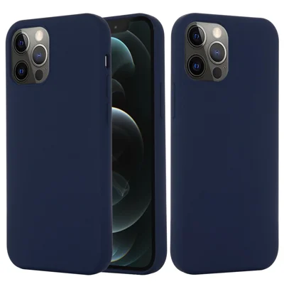 Compatibile con MagSafe Liquid Silicone Magnetic Absorption Phone Shell Cellphone Protection Case per iPhone 13 Pro Max 6.7 pollici - Blu scuro