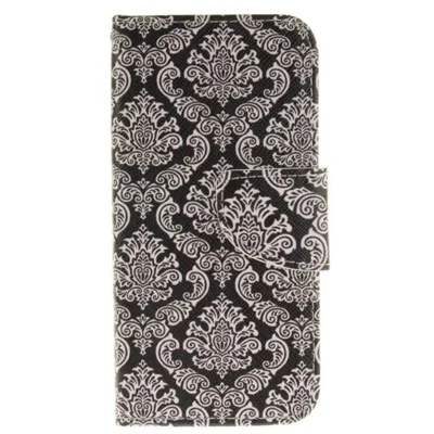 Patterned Card Holder Leather Case for iPhone SE (2020)/SE (2022)/8/7 4.7 inch - Damask Flowers