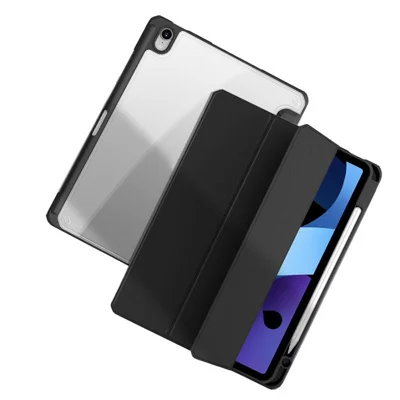 MUTURAL Lightweight PC+TPU Tablet Cover Portable Protective Case with Pencil Holder for iPad mini (2024) / mini (2021) - Black